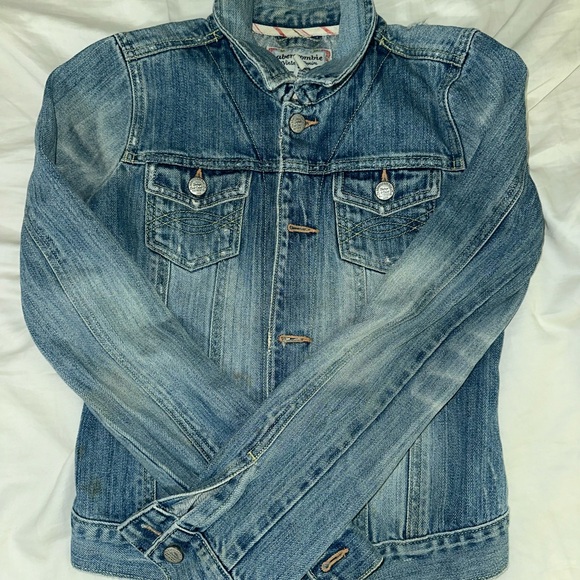VINTAGE Abercrombie & Fitch Blue Denim Jacket - Picture 1 of 6